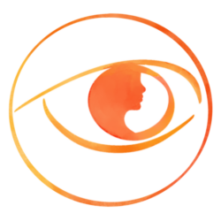 Auge mit Porträt